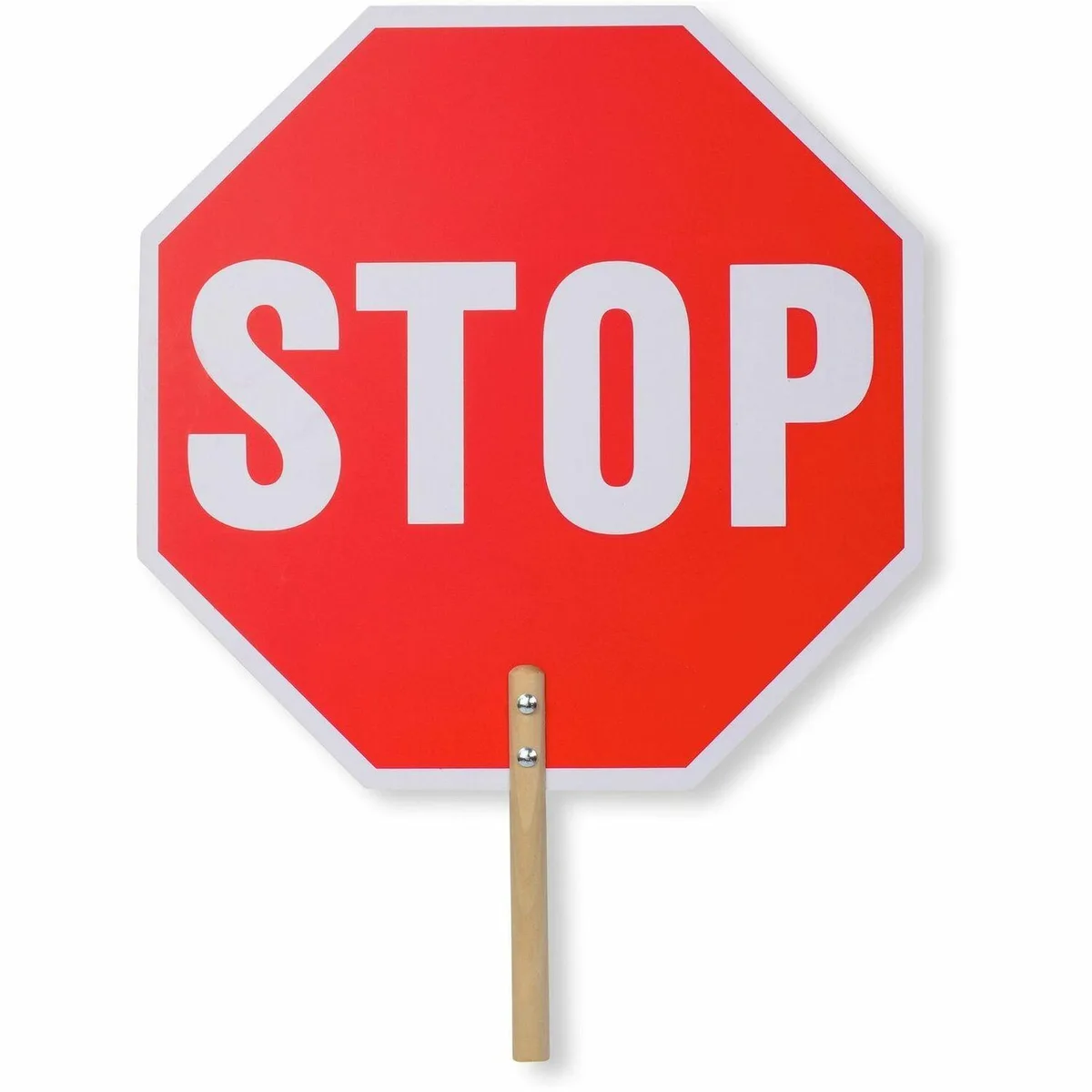 Tatco Products, Inc Tatco Products, Inc Handheld Stop Sign 18" White/Red 10" Handle 17520 — product photo