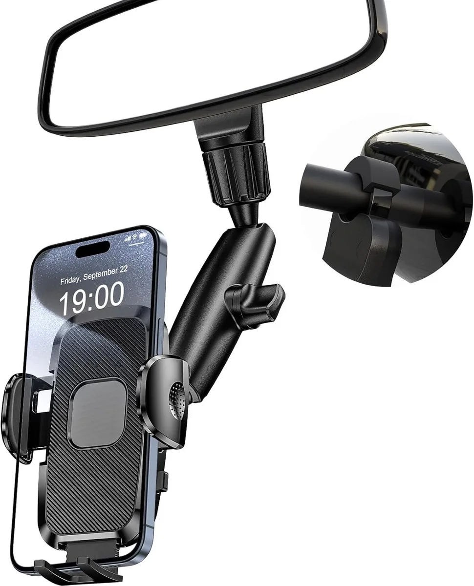 Keyence Keyence Rear View Mirror Phone Mount 360° Rotating — product photo