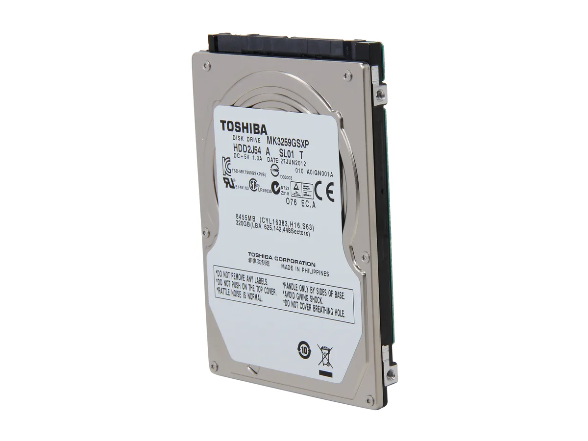 Toshiba Toshiba MK3259GSXP 320GB 5400 RPM 8MB SATA 3.0Gb/s 2.5" laptop hard drive — product photo