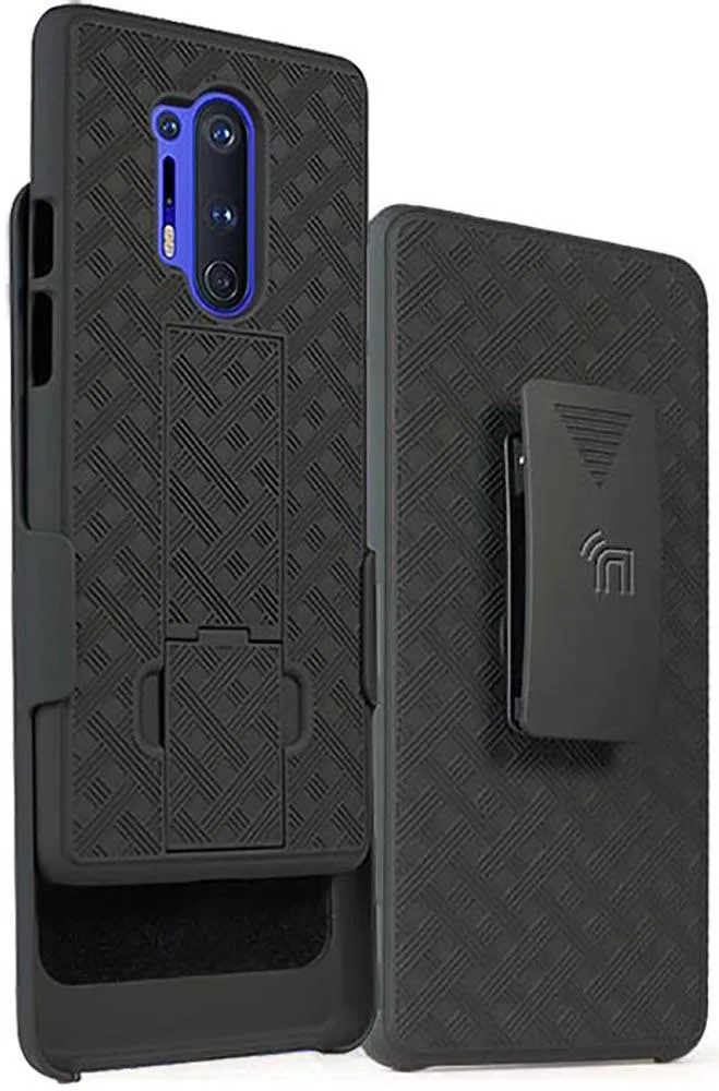 Nakedcellphone Nakedcellphone Case + Belt Clip Holster Combo for OnePlus 8 Pro - Black — product photo