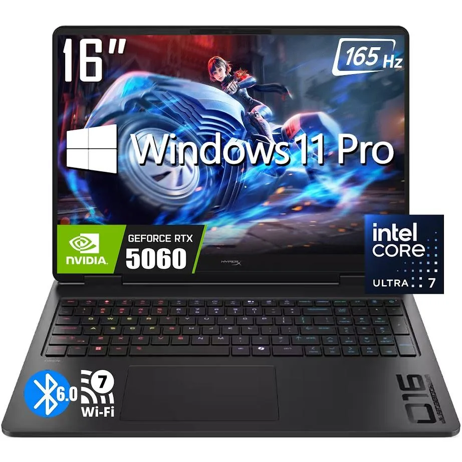 HP HP OMEN 16" Gaming Laptop Core Ultra 7 356H RTX 5060 16GB 512GB 165Hz — product photo