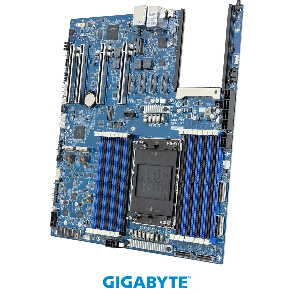 GIGABYTE GIGABYTE MS34-CP0 server motherboard Intel Xeon 6 136 lanes 16 DIMMs E-ATX — product photo