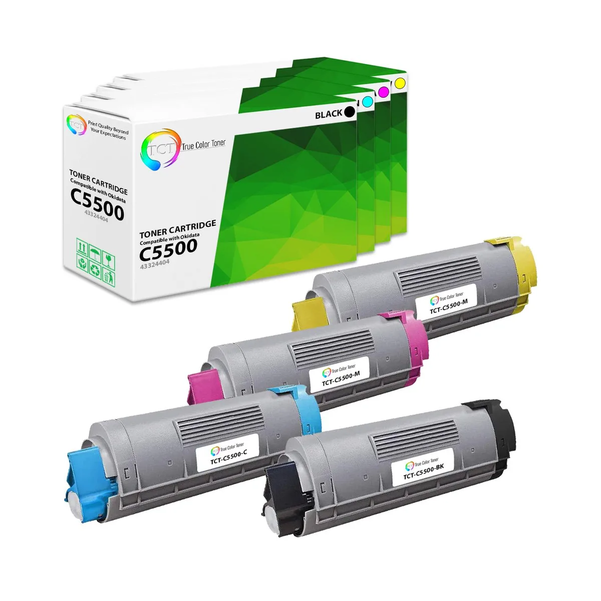 True Color Toner True Color Toner 4-Pack Toner Cartridges (43324401-04) 5000 Pages Each — product photo