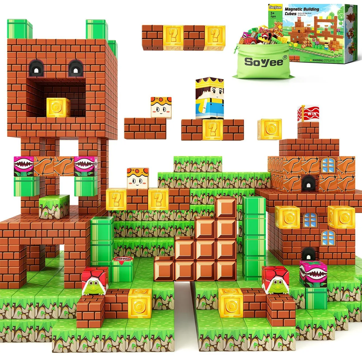 Soyee Magnetic Blocks Build Mine Magnet World Set 48 pieces — product photo
