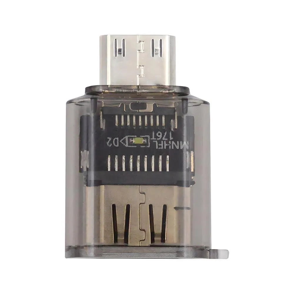 LORDWORLD LORDWORLD Mini HDMI Male to HDMI Female Adapter Transparent LED 8K 60Hz — product photo