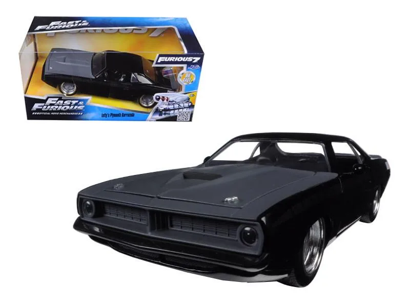 Jada Jada Letty's Plymouth Barracuda Matt Black Fast &amp; Furious 7 1/24 Diecast Vehicle — product photo