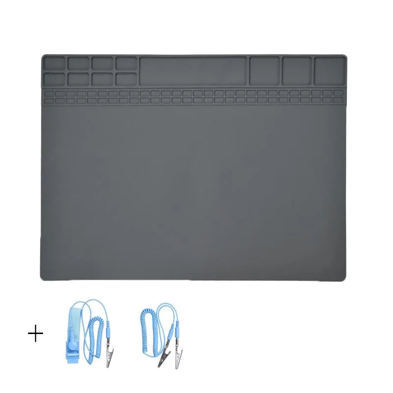 Corn Electronics Corn Electronics Anti-Static Soldering Mat Grey 15.9 x 12 932°F 68 Slots — product photo