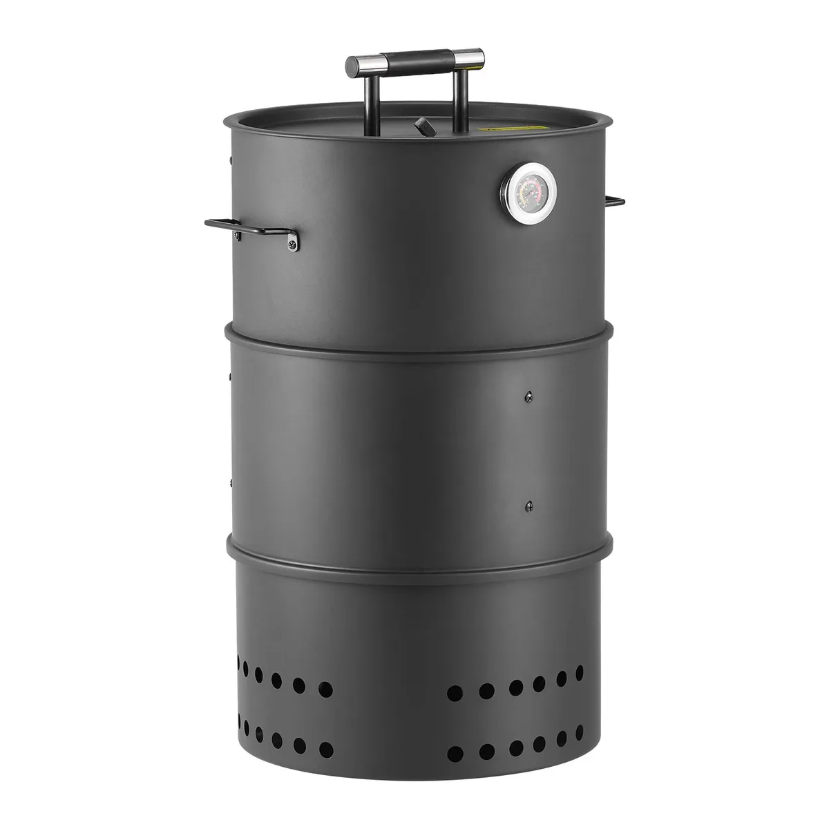 VEVOR VEVOR Charcoal Smoker Grill 18.5" Barrel Coated Steel 2 Grates Hanging Rod 6 Hooks Thermometer KY8547MFS — product photo