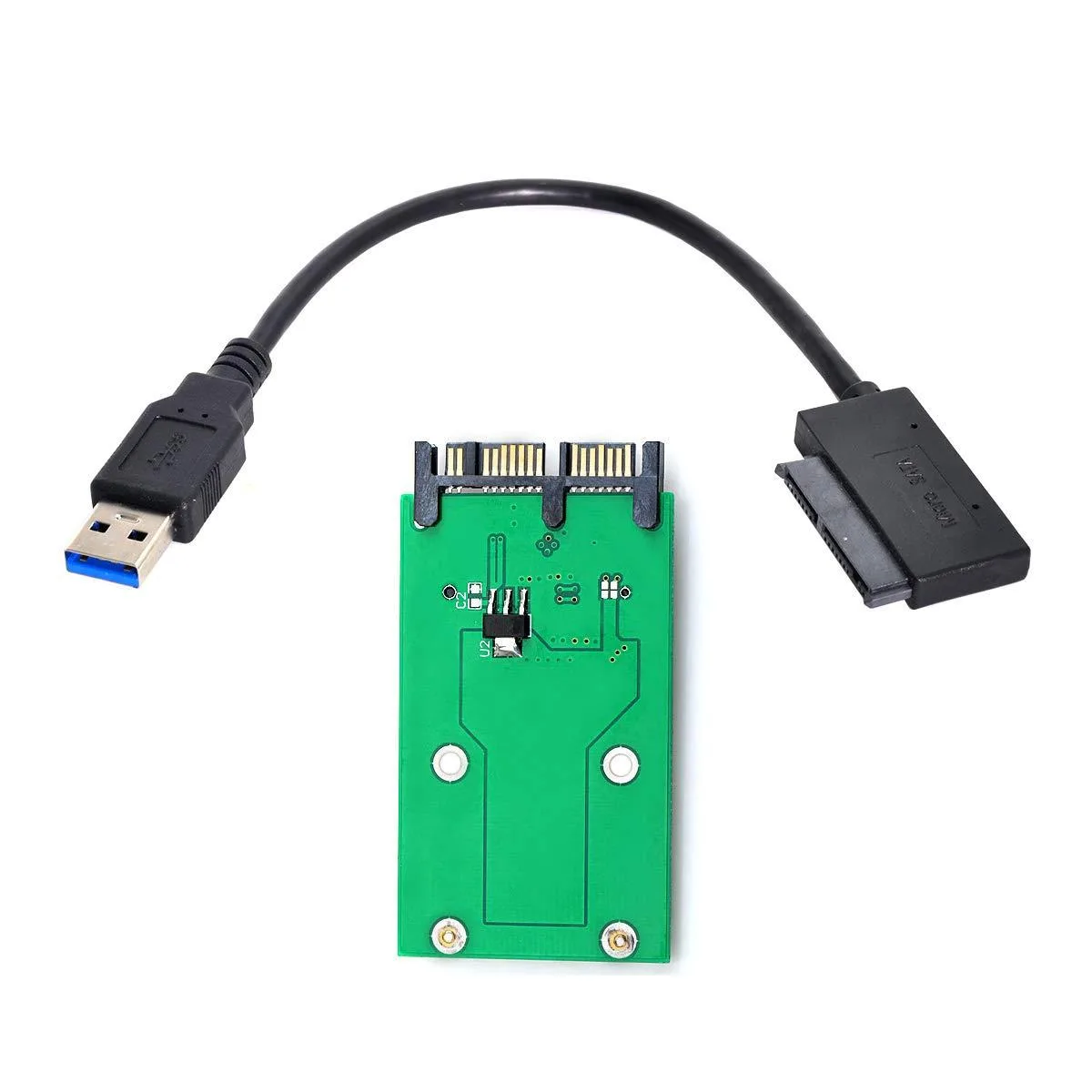 LORDWORLD LORDWORLD USB 3.0 to mSATA 50Pin &amp; 1.8" Micro SATA 7+9 16pin Adapter — product photo