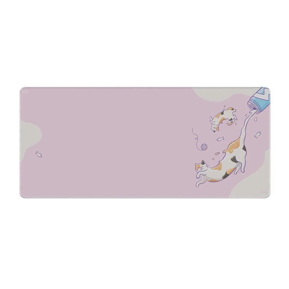 Pixio Pixio PXMP001XXL mouse pad 35.4 x 15.7 Milky Cats Pink — product photo
