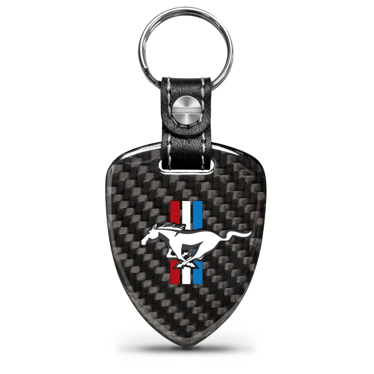iPick Image, LLC iPick Image, LLC Ford Mustang Tri-Bar Carbon Fiber Key Chain — product photo