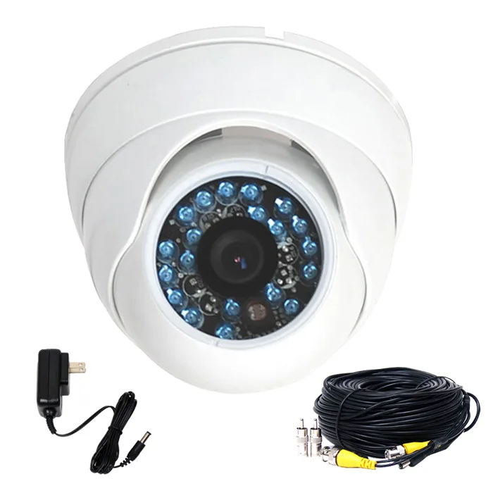 VideoSecu VideoSecu VD21WKC-N1 Analog Dome Camera 480TVL 3.6mm 20IR White — product photo