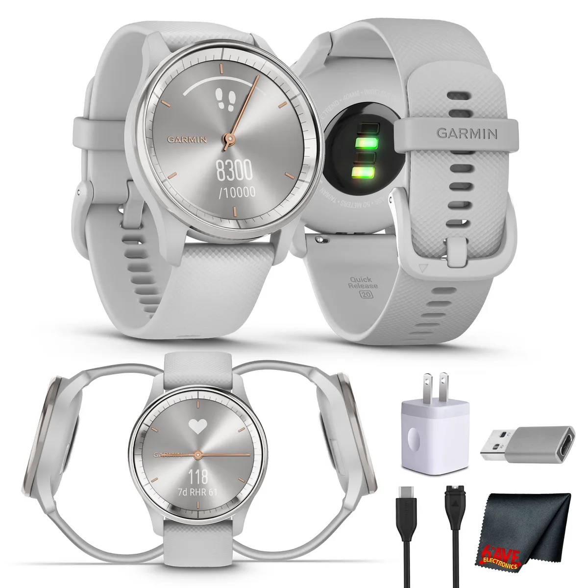 Garmin Garmin vivomove Trend Hybrid Smartwatch 40 mm Mist Grey 1.01 — product photo