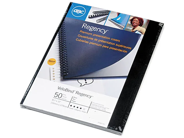 Swingline Swingline 9742230 VeloBind Presentation Covers 11 x 8.5 Black 50/Pack — product photo