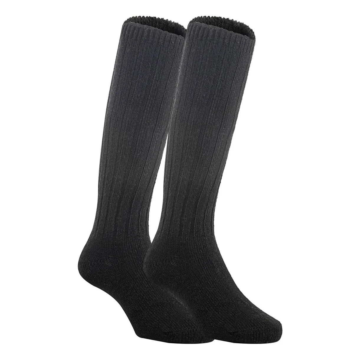 Black knee-high wool-blend boot socks size L for ages 4-6 years