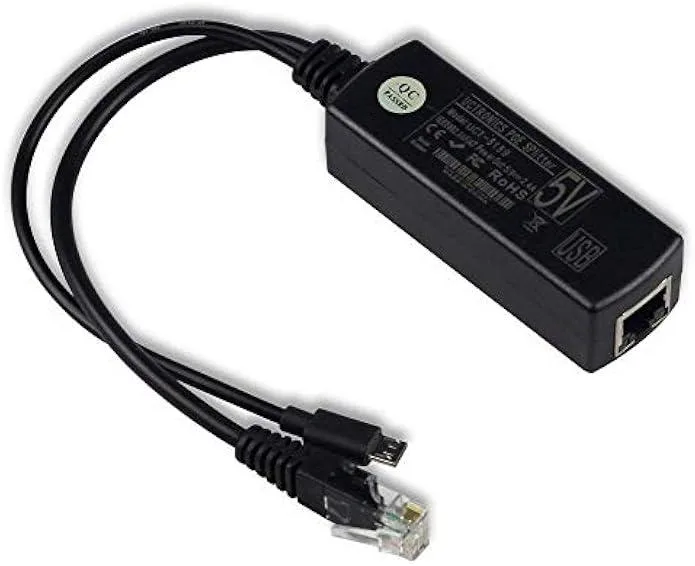 TAURKENAM TAURKENAM IEEE 802.3af Micro USB PoE Splitter 48V to 5V 2.4A — product photo