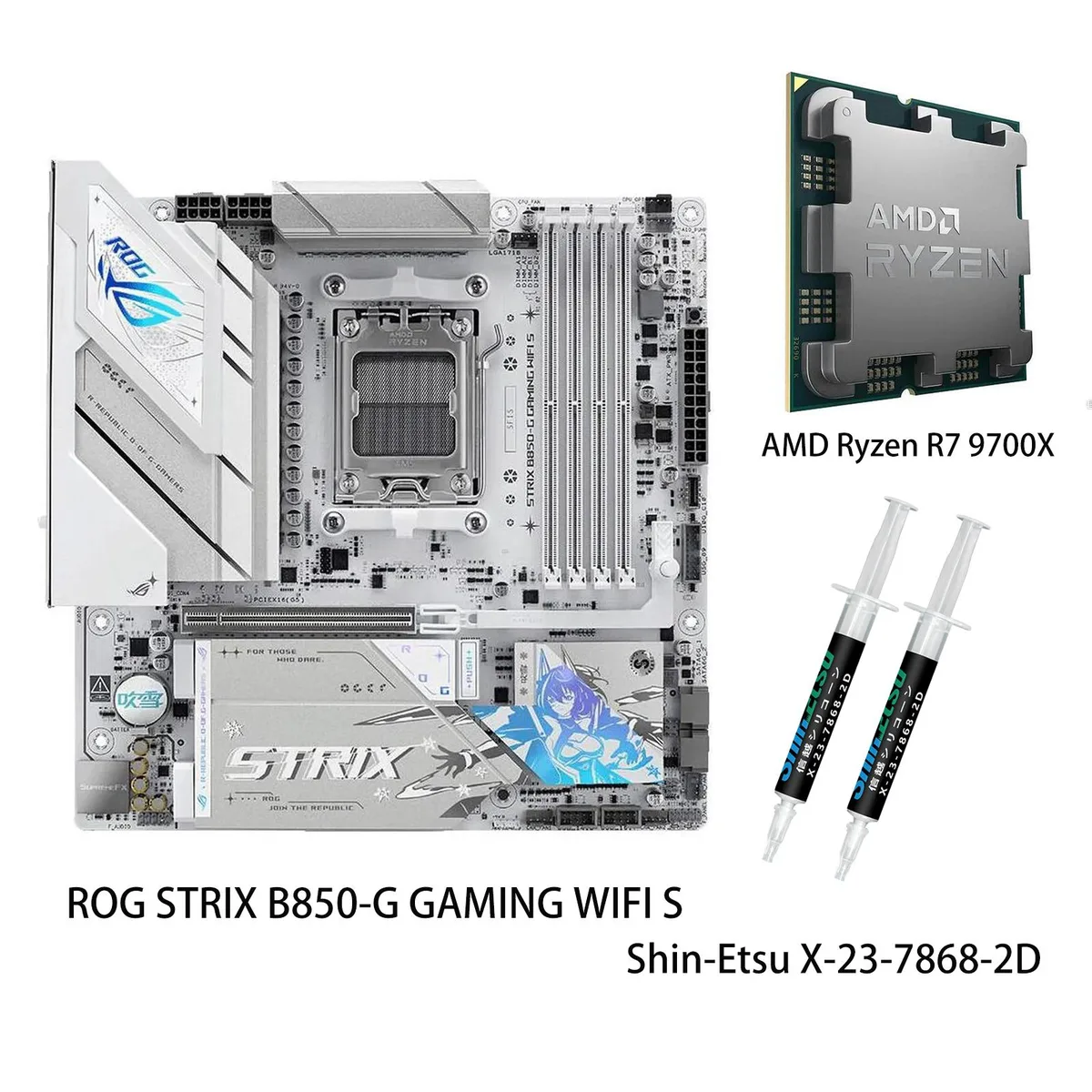 ASUS ASUS ROG Strix B850-G Gaming WiFi S + Ryzen 7 9700X AMD motherboard combo — product photo