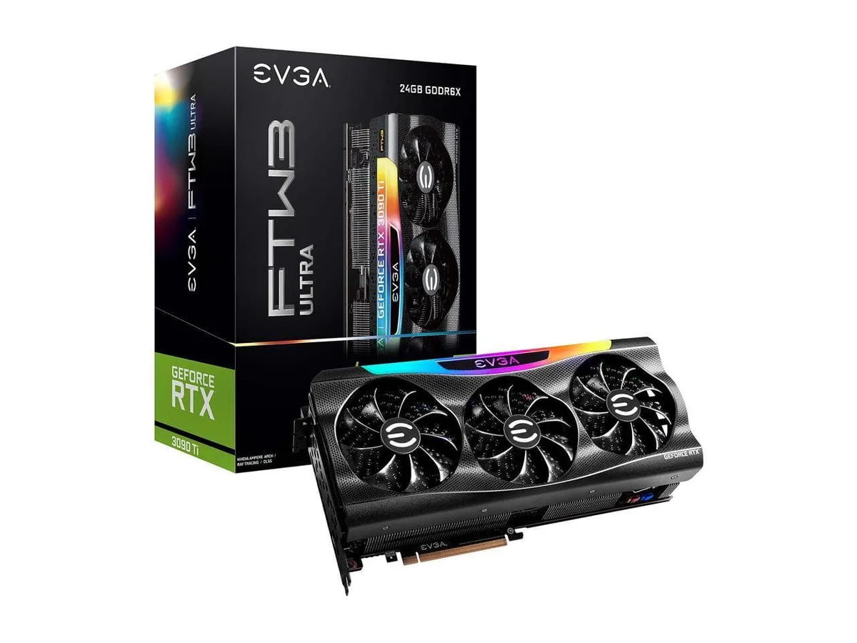 EVGA EVGA GeForce RTX 3090 Ti FTW3 ULTRA 24G-P5-4985-KR 24GB GDDR6X graphics card — product photo