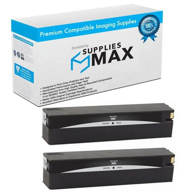 SuppliesMax SuppliesMax HP D8J10A_2PK Black Inkjet 2-Pack 10000 Pages — product photo
