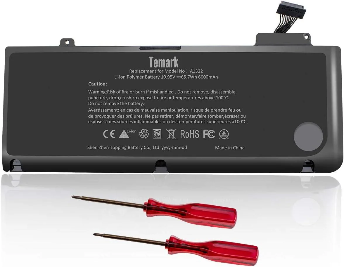 NShi NShi A1322 laptop battery 63.5Wh 10.95V for MacBook Pro 13 A1278 2009-2011 — product photo