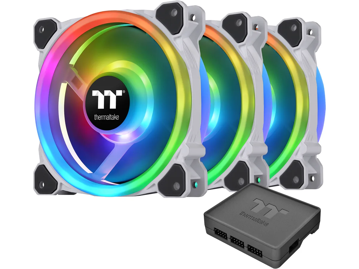 Thermaltake Thermaltake Riing Trio White 120mm 30 LED 3-pack CL-F126-PL12SW-A — product photo