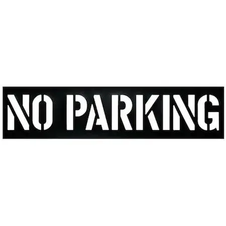 Plastic No Parking traffic stencil 12 in characters 18 in overall
