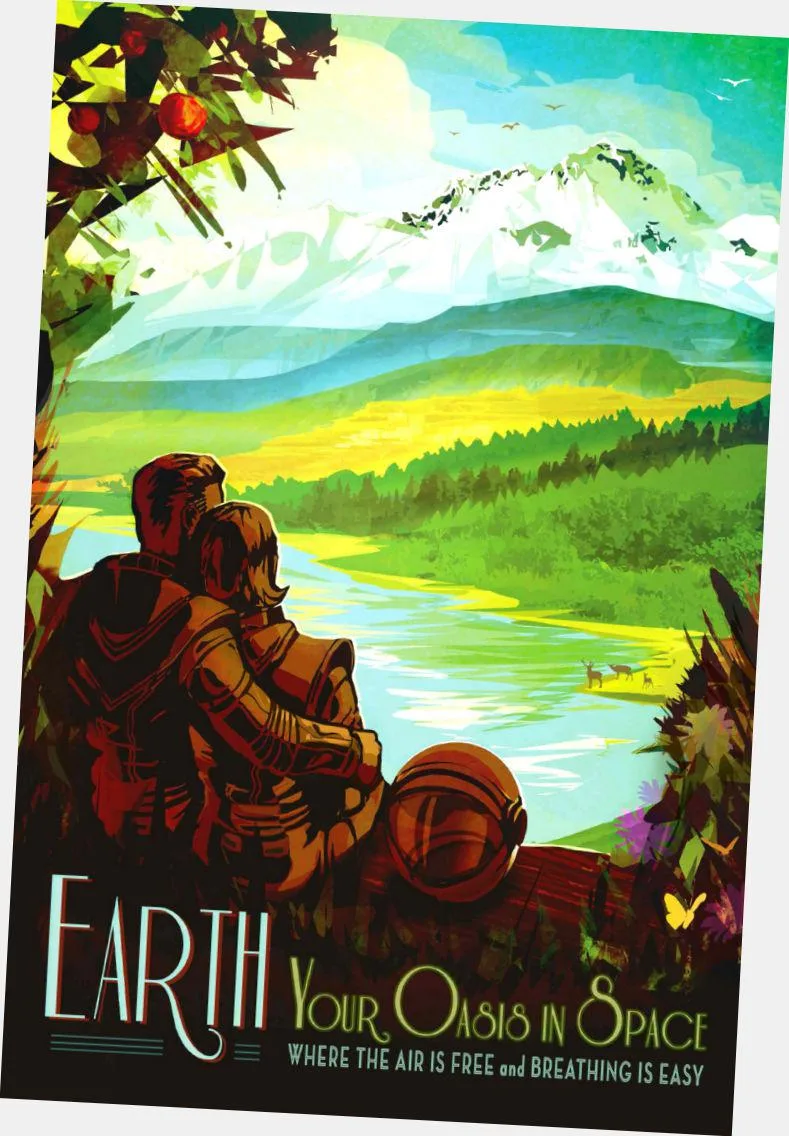 Western Graphic Western Graphic NASA Travel Poster 24x36 Earth — product photo