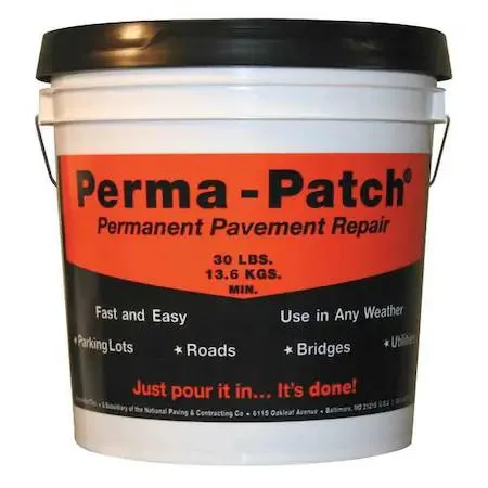 PERMA-PATCH 30 lb Black Permanent Pavement Repair Pail — product photo