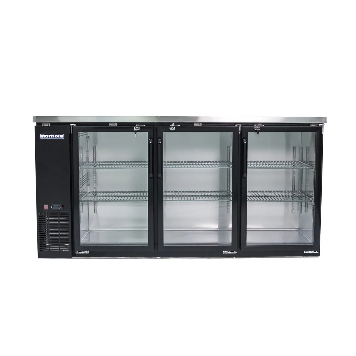 Magic Chef Magic Chef 72 in 20 cu ft 3-Door Under Bar Refrigerator Black — product photo