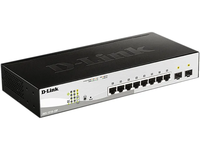 D-Link D-Link DGS-1210-10P 10-port network switch 8 PoE+ 65W 2 SFP — product photo