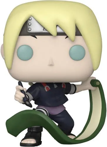 Vinyl Funko Pop figure of Inojin from Boruto, stylised oversized head, black hair, green outfit, boxed