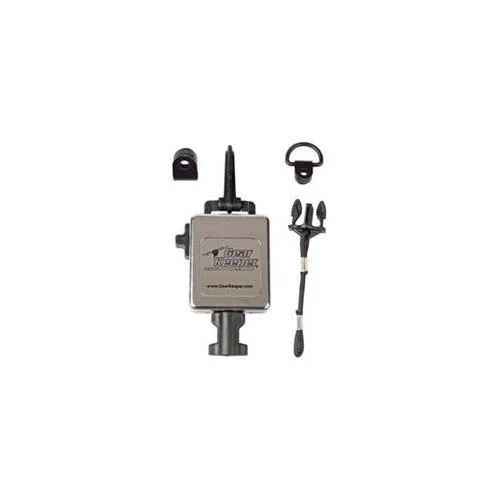Chrome retractable mic keeper with snap clip and coiled tether