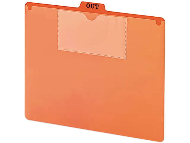 Smead Smead 51920 Red Pocket Out Guides, 1/5 Tab, Poly, 50/Box — product photo
