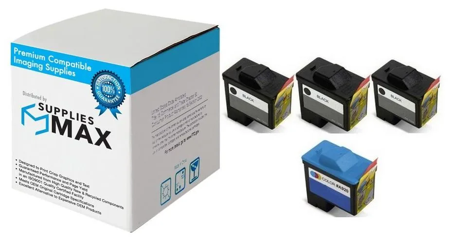 SuppliesMax SuppliesMax Inkjet Combo Pack 3 Black 1 Colour Dell A720 A920 3B1C92R — product photo