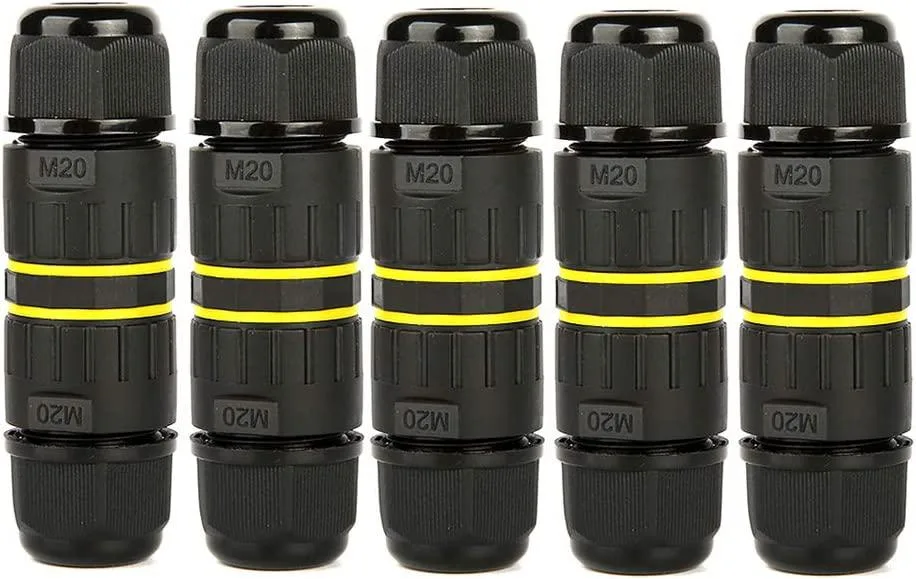 BONAEVER BONAEVER 5-Pack 3-Pole IP68 Junction Box M20 Ø5-12mm 400V 24A — product photo