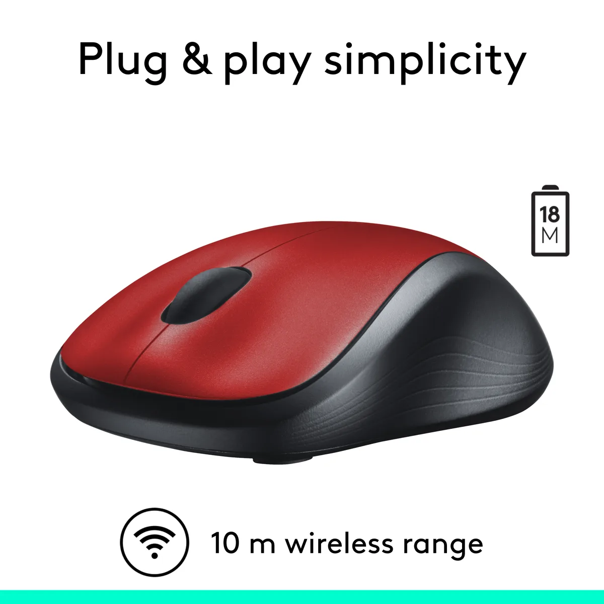 Logitech Logitech M310 910-002486 Flame Red Gloss Mouse — product photo