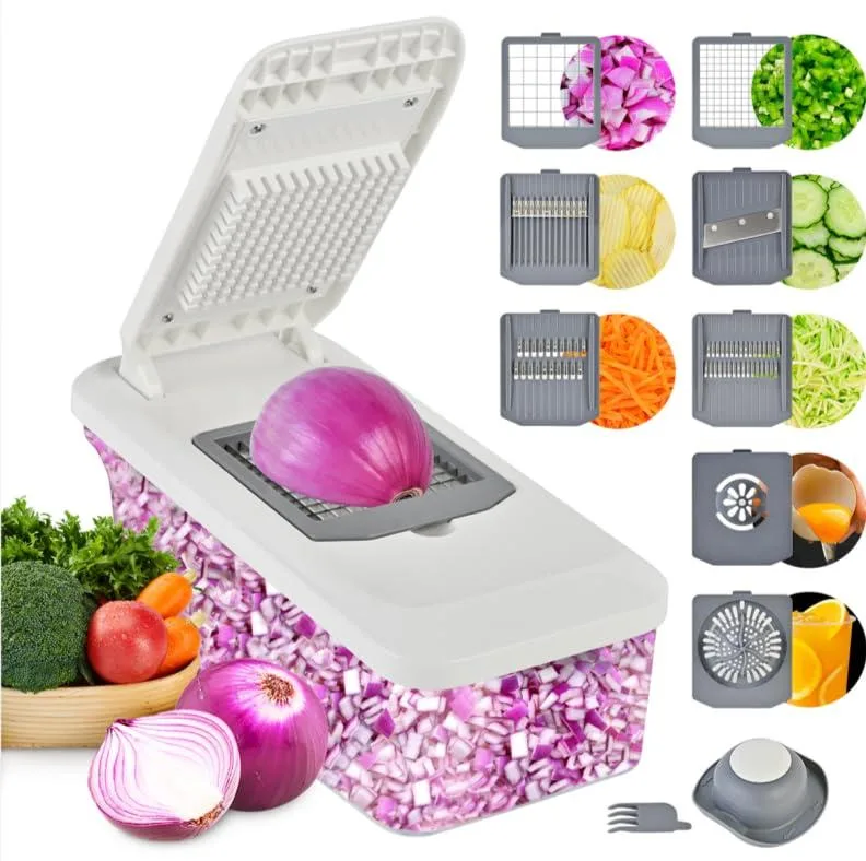  SUSTEAS LS-1067 food processor 10-in-1 6 blades 2.0L gray — product photo
