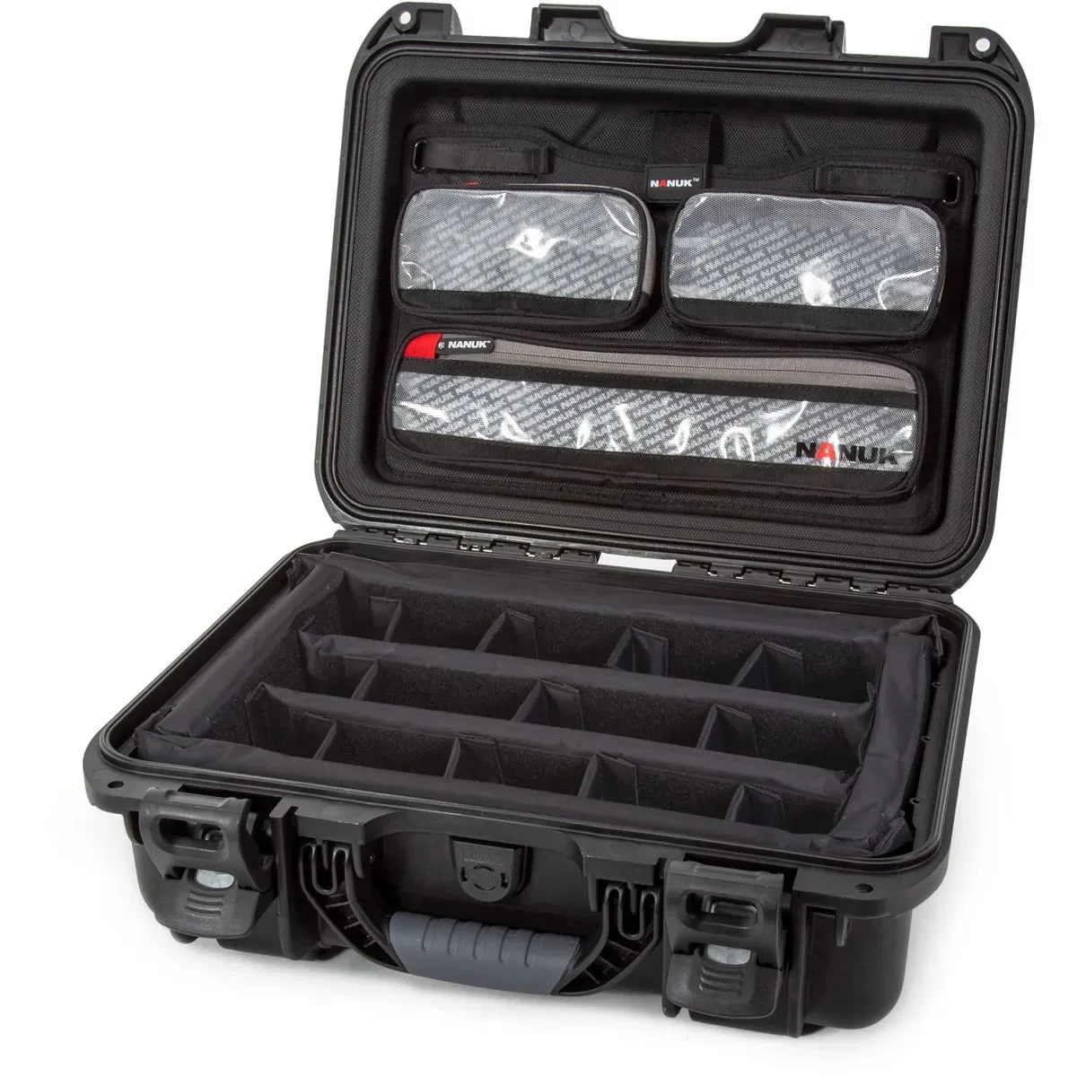 NANUK NANUK 920 Waterproof Hard Case 16.7 x 6.8 x 13.4 in Black with Lid Organizer and Padded Dividers — product photo