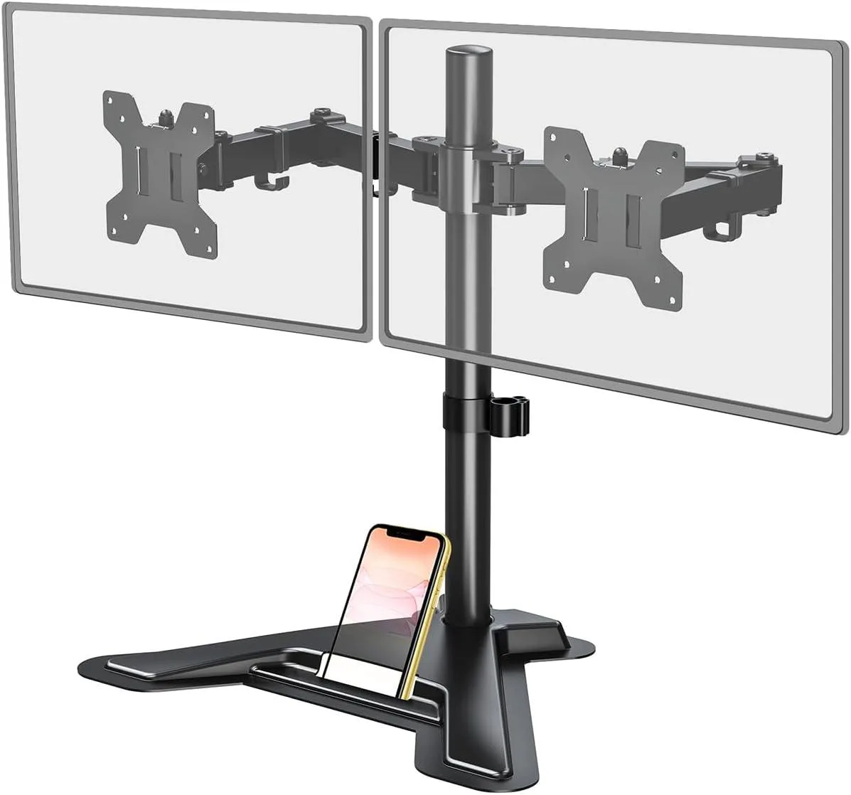 BFKK BFKK Dual Monitor Stand 13-27 in 17.6 lbs VESA 75 100 Black — product photo