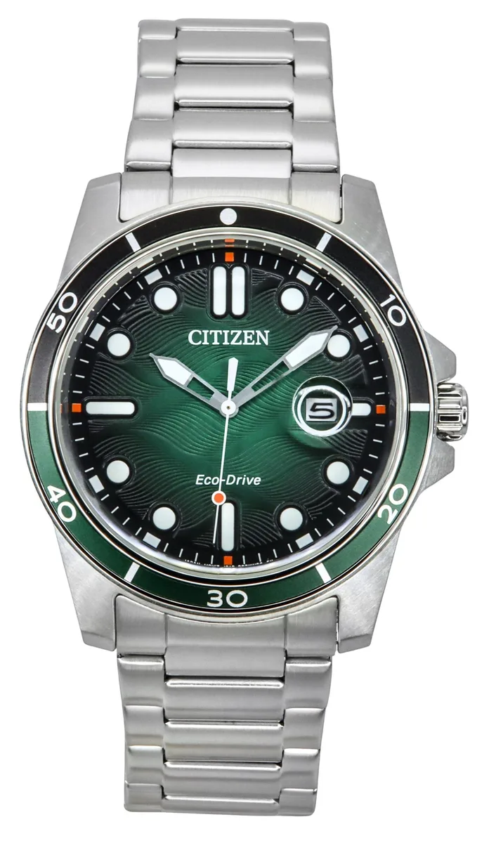 Citizen Citizen AW1811-82X Eco-Drive Stainless Steel Green Dial 41.50mm 100m — product photo