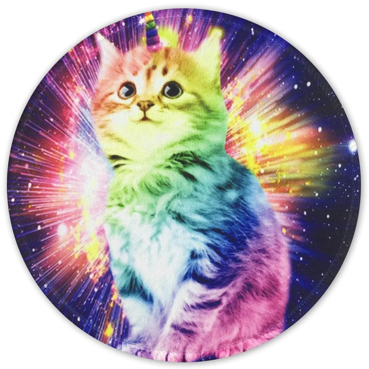 HEVITDA HVTRHB08106 round mouse pad Champion Cat 7.87 in — product photo