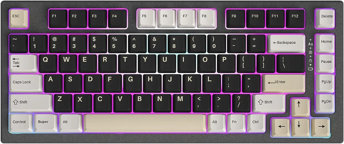 BFKK BFKK 75% Wireless Mechanical Gaming Keyboard Gateron G Pro Red Black — product photo
