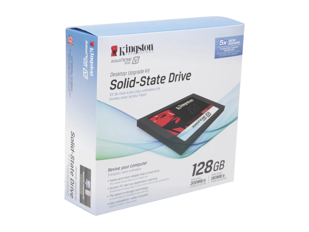 Kingston Technology Corp. Kingston Technology Corp. SV200S3D7/128G 128GB 2.5" SATA internal SSD — product photo