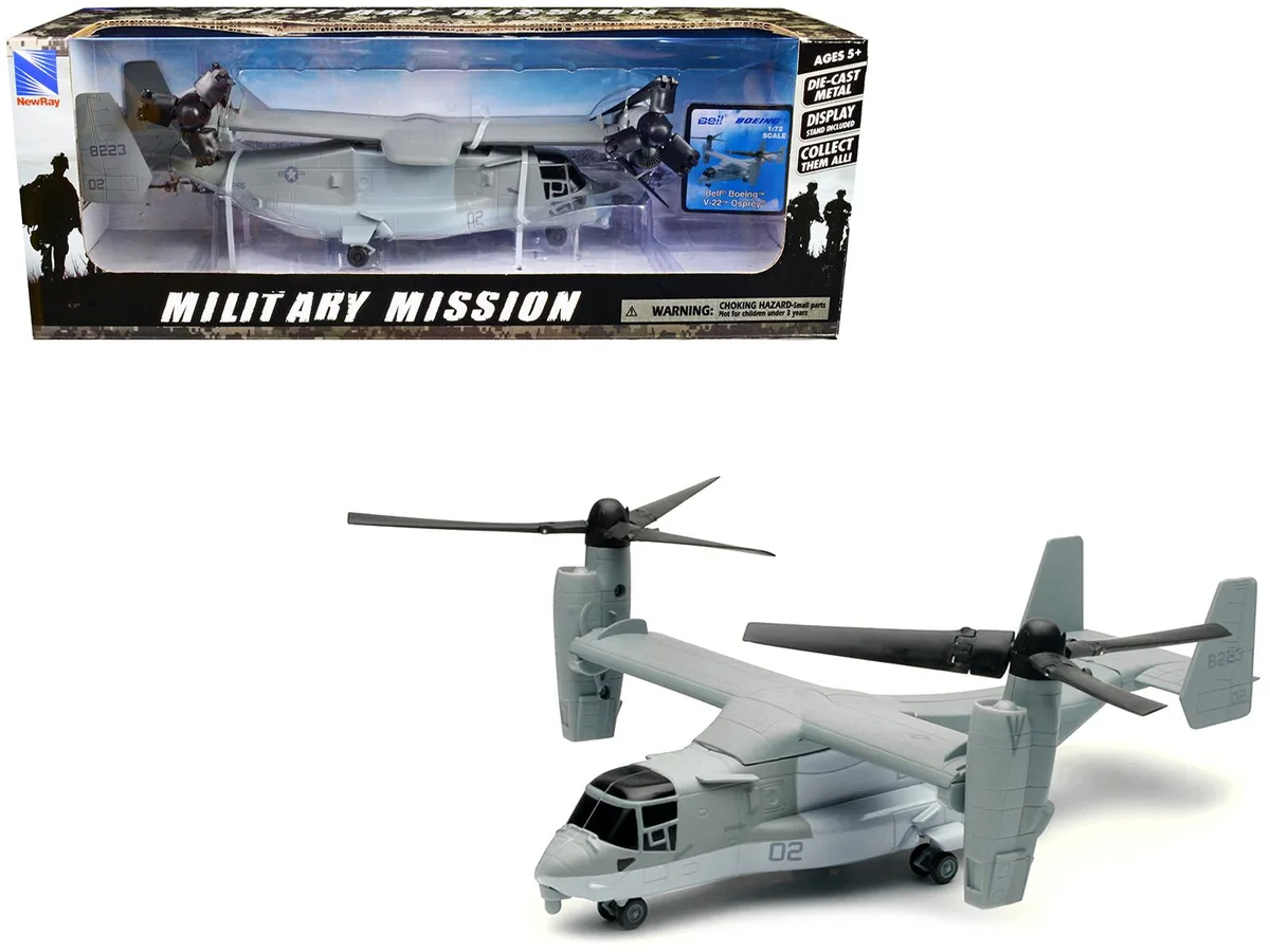 New Ray Toys New Ray Toys Bell Boeing V-22 Osprey #02 Gray US Air Force 1/72 Diecast Hobby Collectible — product photo