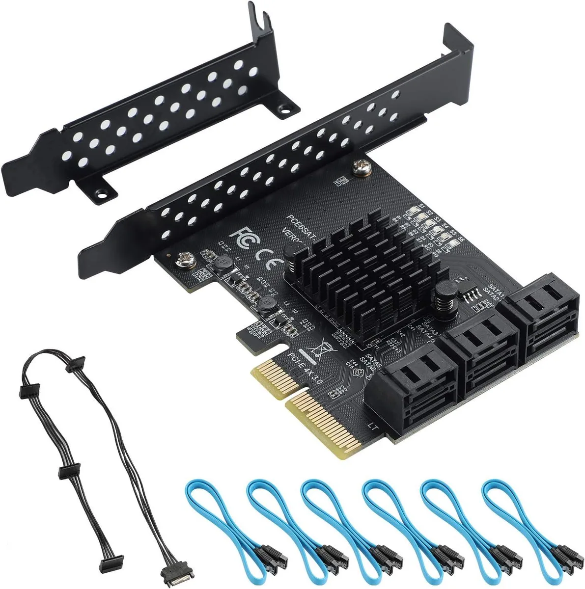 LSI LSI 6-Port SATA 3.0 PCIe x4 Controller Card — product photo