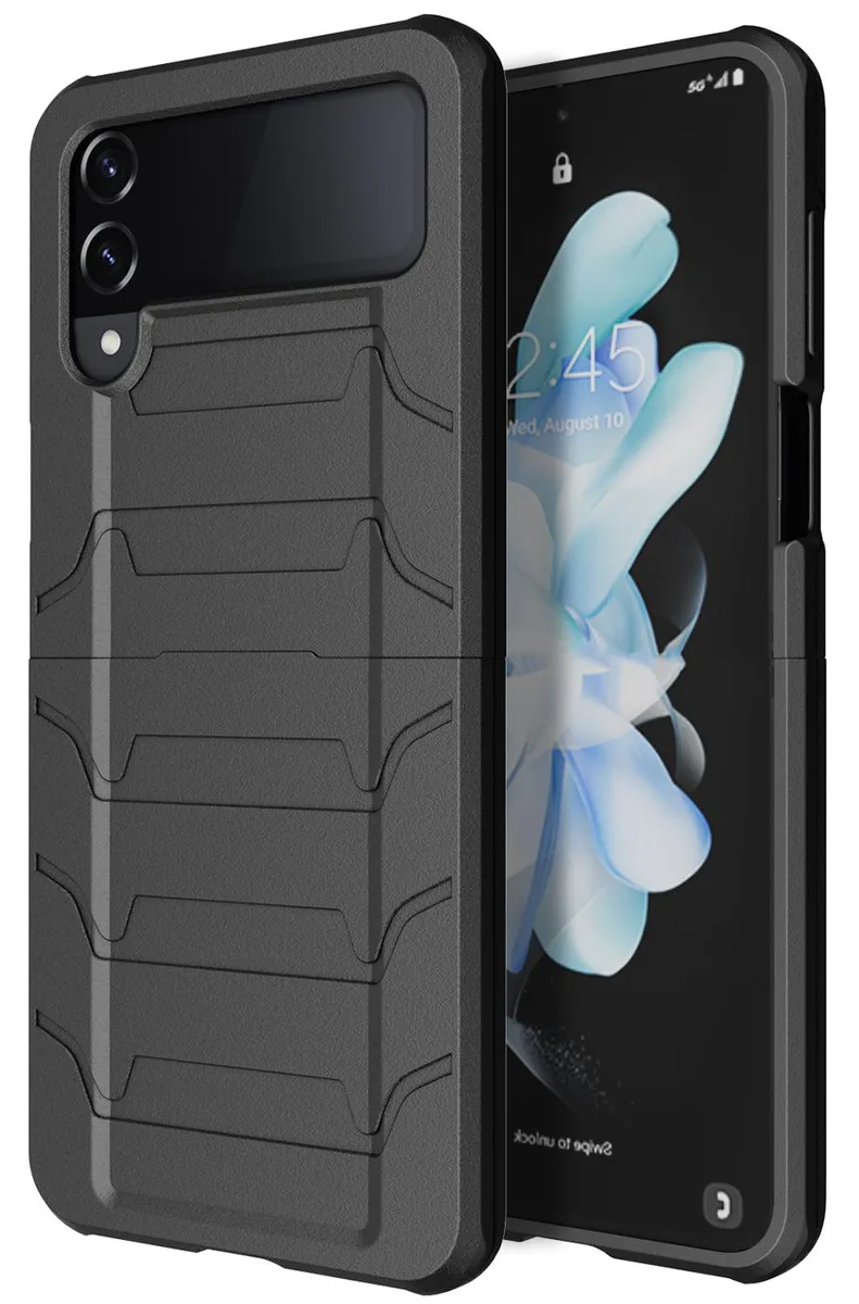 Nakedcellphone Nakedcellphone Tactical Case for Samsung Galaxy Z Flip 4 5G (SM-F721U, 2022) - Matte Black — product photo