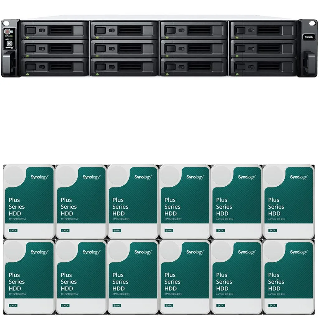 Synology Inc. Synology RS2423+ 12-Bay Rackmount NAS 8GB 72TB — product photo