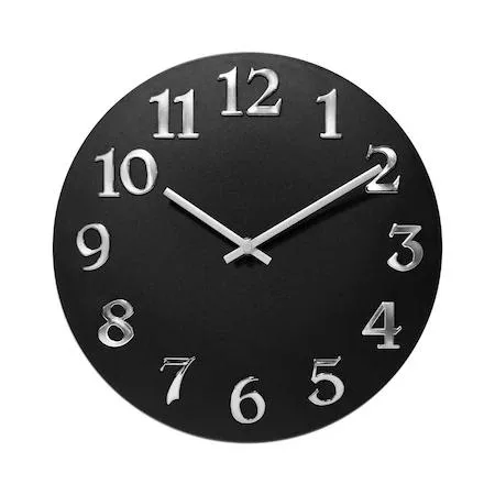 Infinity Instruments Infinity Instruments Vogue Black 12 inch Clock 13392BK — product photo
