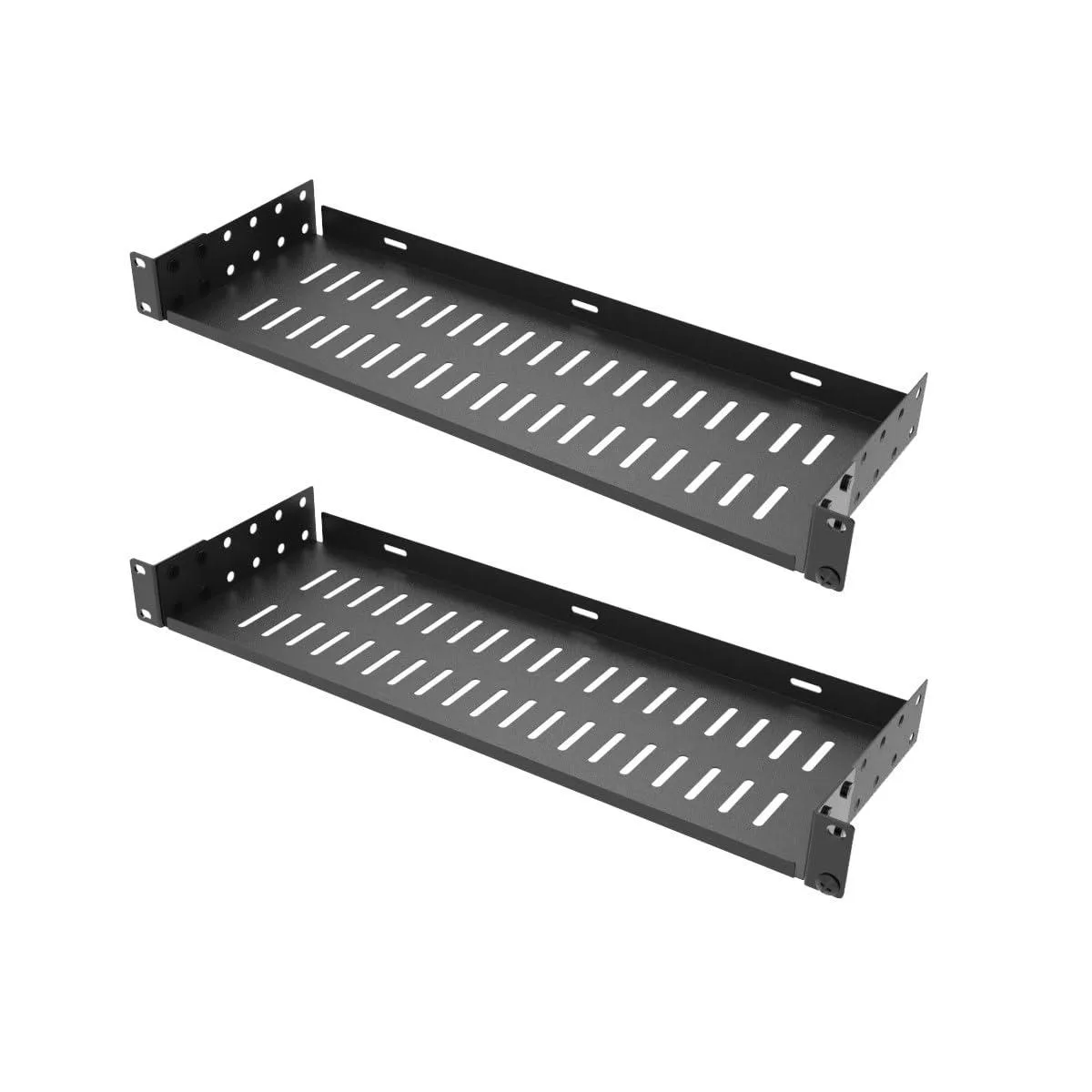  Jingchengmei 1U 19" Cantilever Rack Shelf 6" Deep 2-Pack — product photo