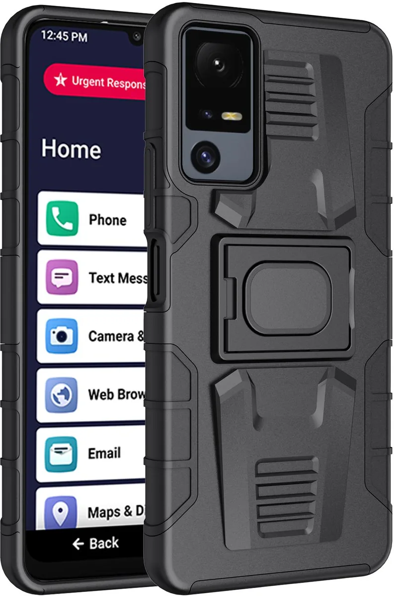 Nakedcellphone Nakedcellphone Ring Grip Case for Jitterbug Smart 4 / TCL 40XL - Black — product photo